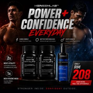 Combo Men vitality 2 box Free Men Hygiene Wash Blue
