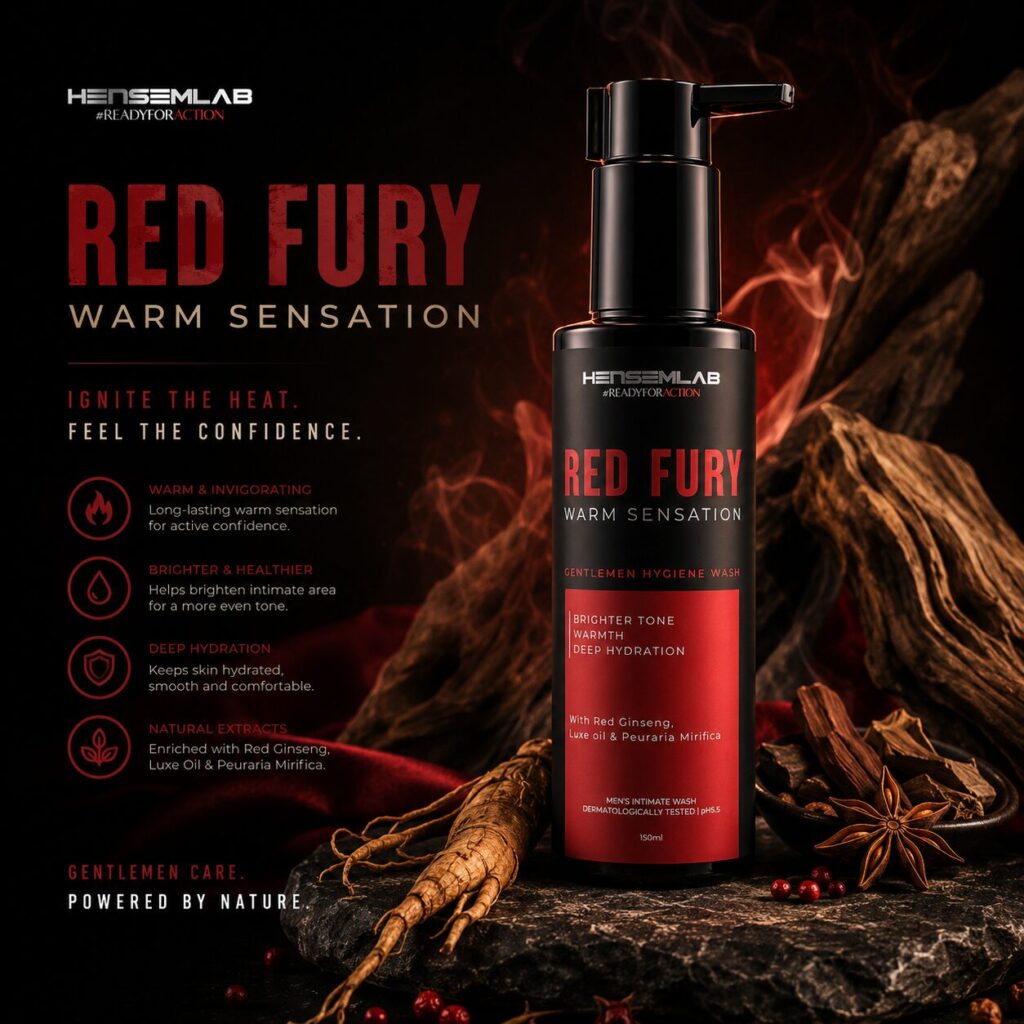 MEN INTIMATE WASH : RED FURY SEXY WARM new 150ml