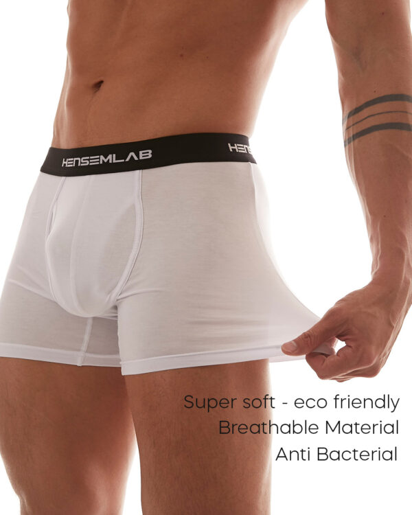 HENSEMLAB Boxer Brief 95% Bamboo Rayon from Japan 2 pcs (Black + White) - Image 4