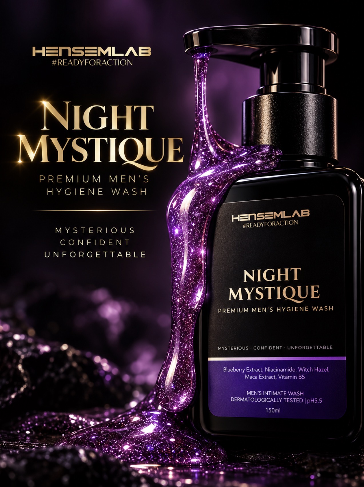 Men intimate wash Hensemlab Night Mystique 150ml